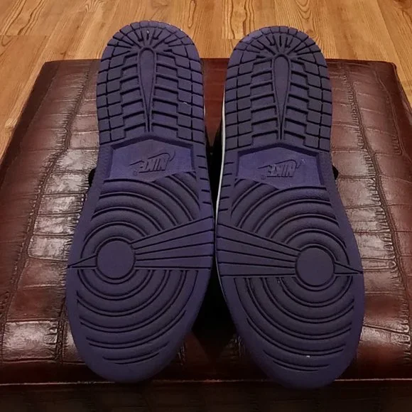 Air Jordan 1 Mid Kid's PS Dark Iris Black Purple White 640734-095 Size 2.5Y - Picture 7 of 8